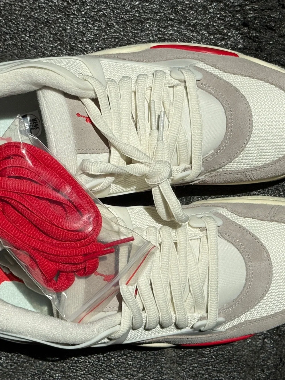 Nike Jordan 4 Men's White & Red Low-Top Sneakers